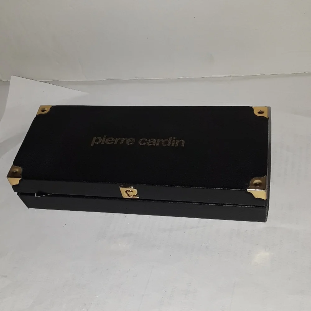 VINTAGE RARE PIERRE CARDIN SILVER GOLD PEN & PENCIL SET IN CASE